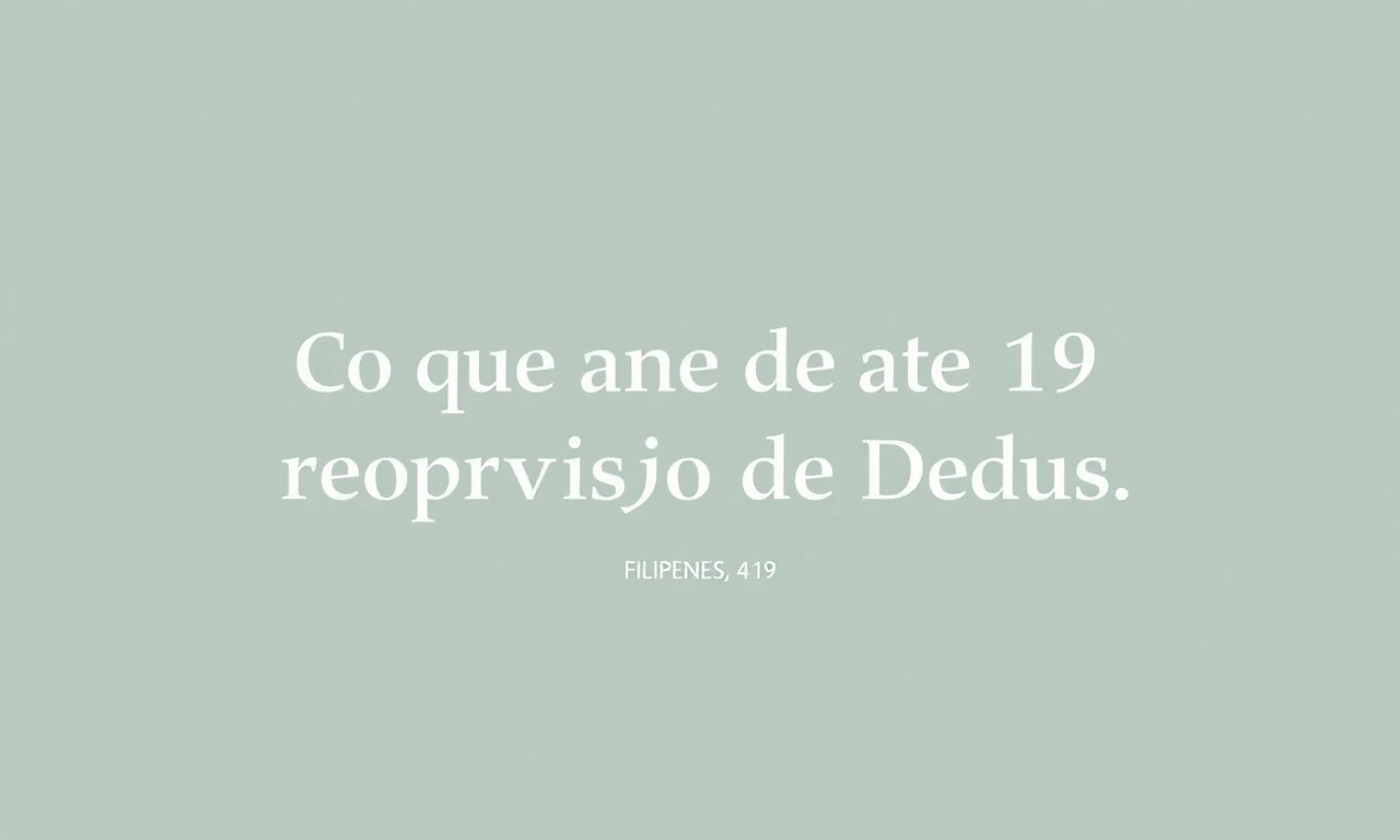 Filipenses 4:19 explicação: promessa, contexto e sentido bíblico